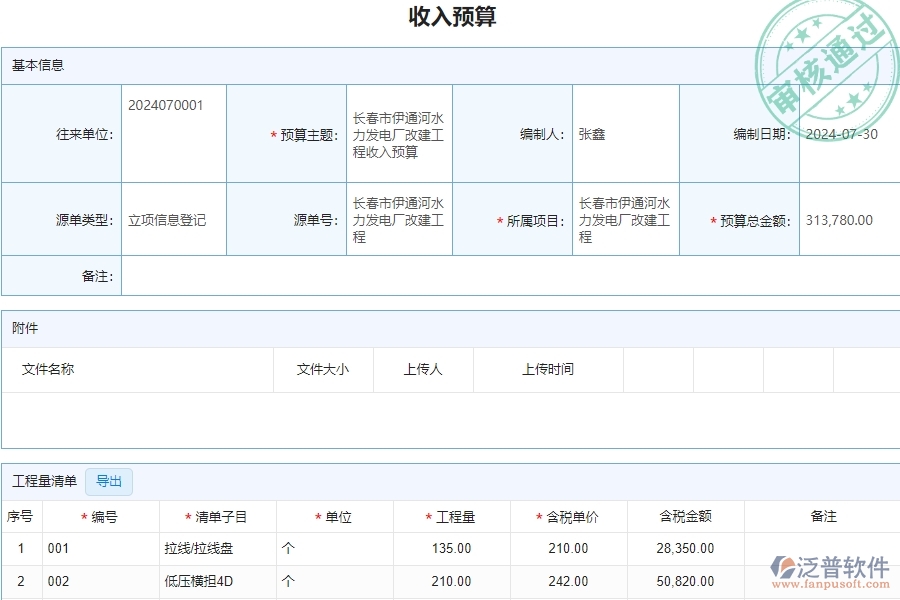 泛普設備安裝工程項目管理中預算管理的亮點