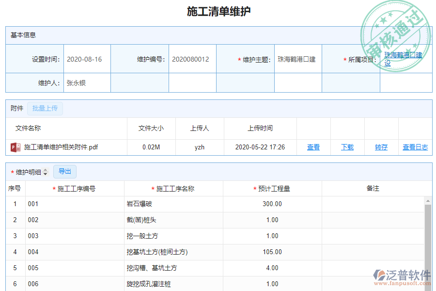泛普電力工程企業(yè)管理系統(tǒng)中施工清單維護(hù)查詢(xún)的價(jià)值