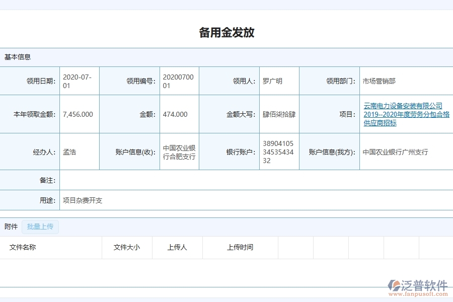 電力工程項(xiàng)目管理系統(tǒng)在備用金發(fā)放中的注意事項(xiàng)