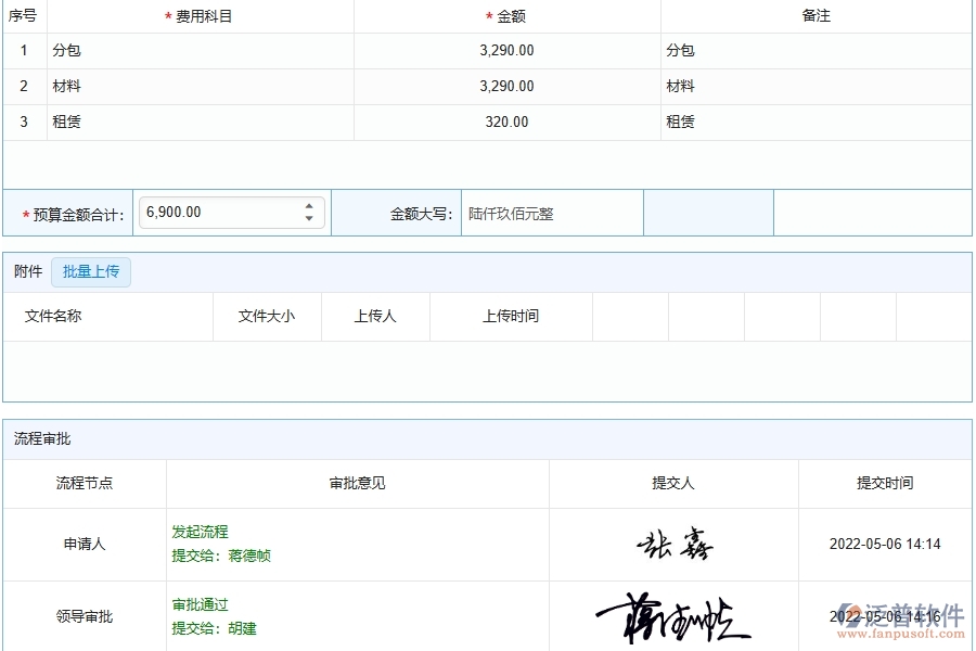 泛普軟件-幕墻工程管理系統(tǒng)中直接成本預算列表填寫的注意事項