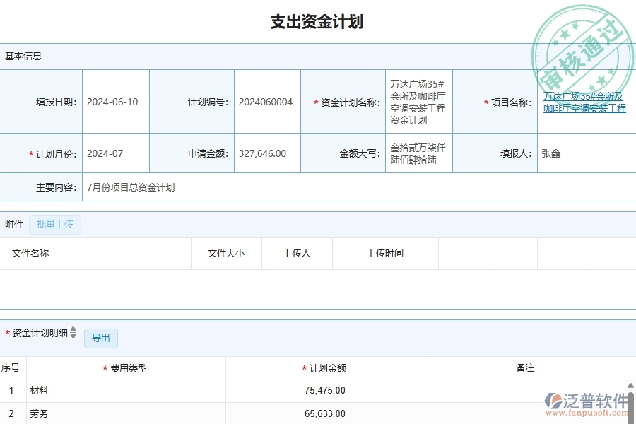 三、泛普軟件-幕墻工程企業(yè)管理系統(tǒng)有效提升企業(yè)支出資金計劃管理的措施