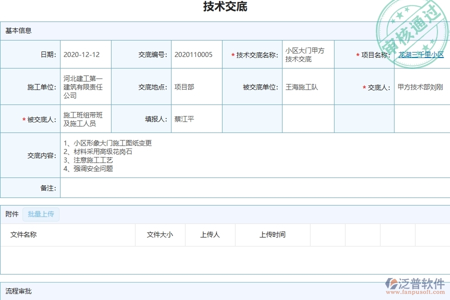 三、泛普軟件-弱電工程管理系統(tǒng)中技術交底的注意事項