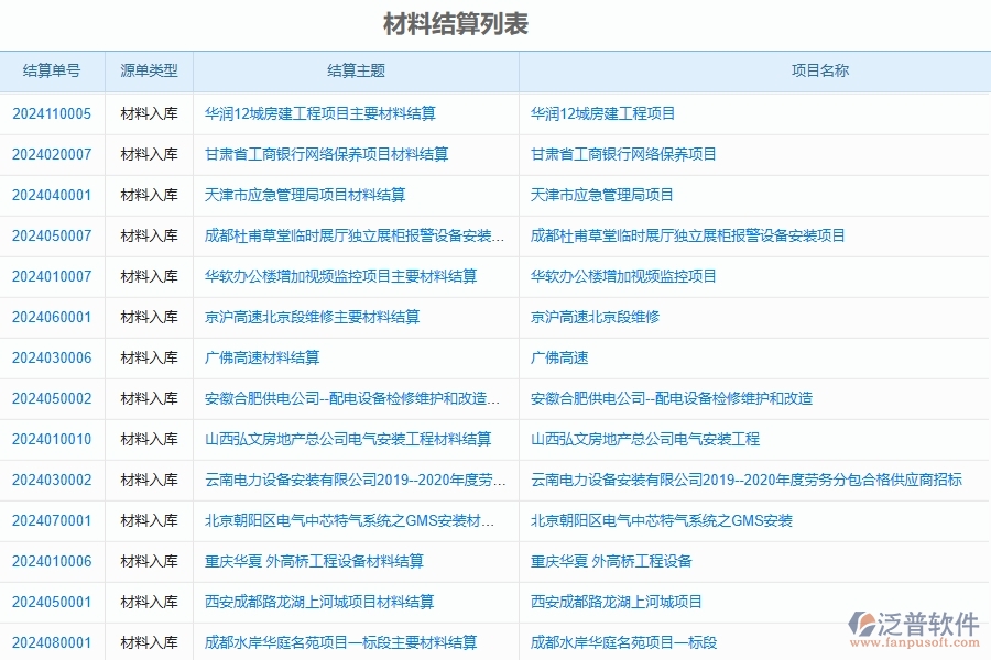 四、泛普軟件-公路工程企業(yè)材料結算明細查詢的框架設計思路