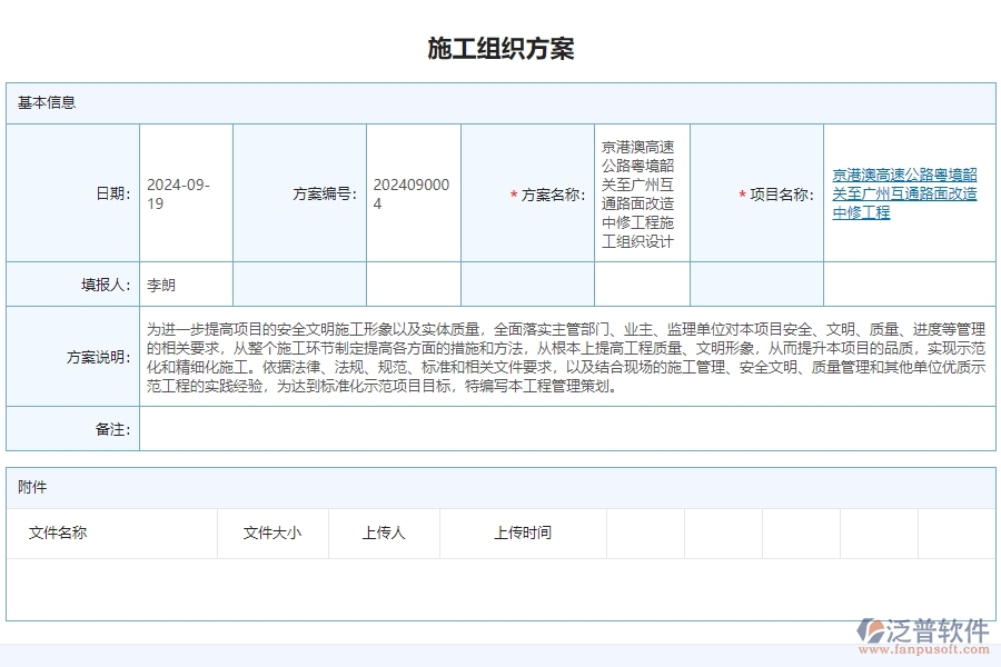 二、泛普軟件-公路工程項目管理系統(tǒng)在施工組織方案中的價值