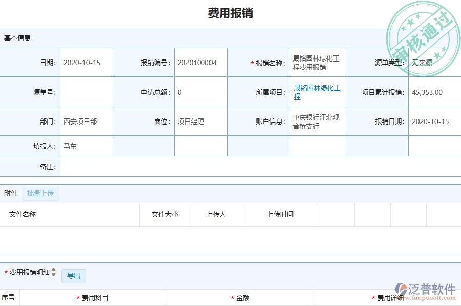 四、泛普軟件-園林工程企業(yè)項目總成本統(tǒng)計表(按收付款取數)的重要性