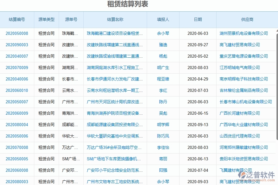 二、泛普軟件-幕墻工程企業(yè)使用了系統(tǒng)之后，給租賃結(jié)算帶來了哪些好處