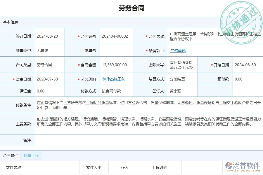 三、公路工程企業(yè)使用了泛普軟件-工程勞務(wù)合同軟件的好處是什么