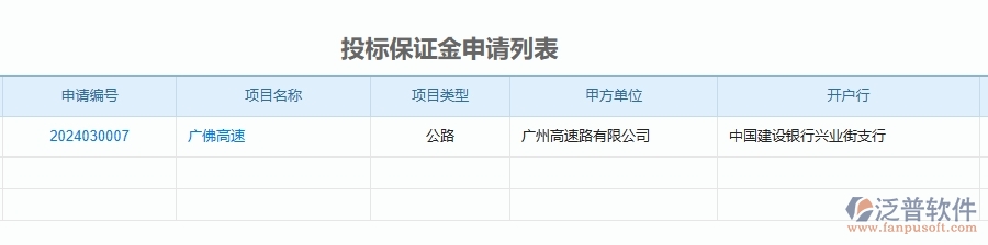 三、公路工程企業(yè)使用了泛普軟件-工程投標(biāo)保證金匯總表軟件的好處是什么
