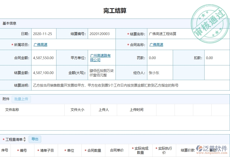 二、泛普軟件-弱電工程管理系統(tǒng)如何解決工程企業(yè)的完工結算管理痛點