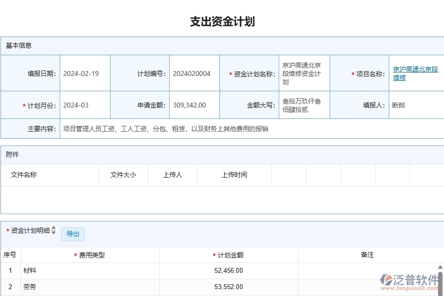 四、泛普軟件-公路工程管理系統(tǒng)在資金計(jì)劃中的應(yīng)用場(chǎng)景