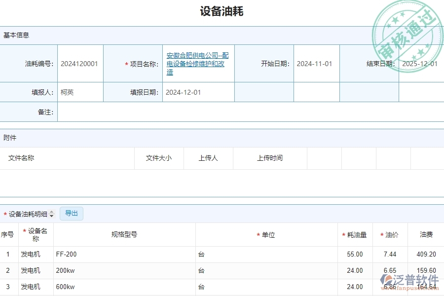 四、泛普軟件-安防工程企業(yè)設(shè)備油耗的重要性