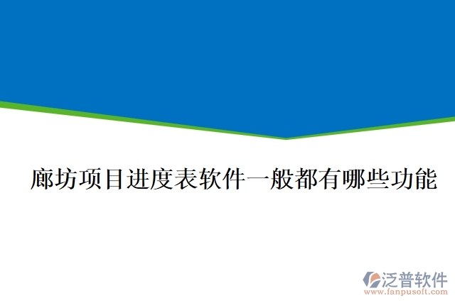 廊坊項目進(jìn)度表軟件一般都有哪些功能