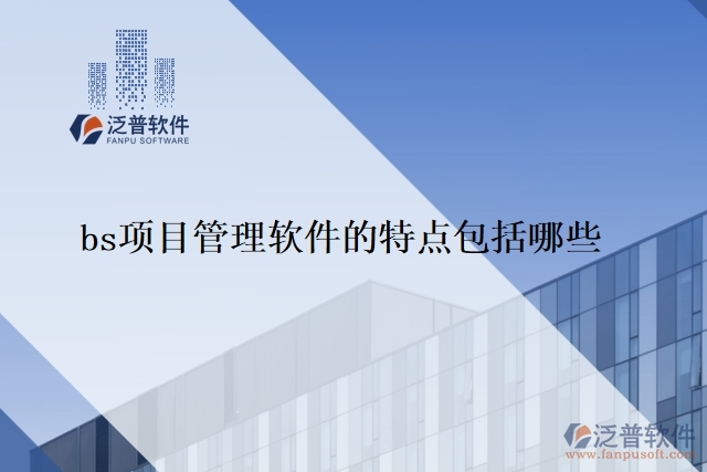 bs項目管理軟件的特點(diǎn)包括哪些