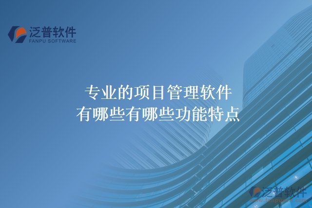 專業(yè)的項(xiàng)目管理軟件有哪些有哪些功能特點(diǎn)