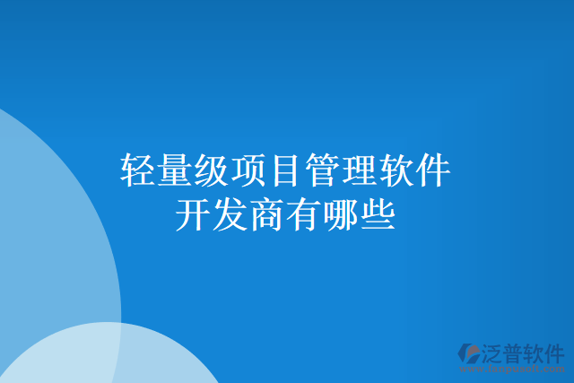 輕量級項(xiàng)目管理軟件開發(fā)商有哪些