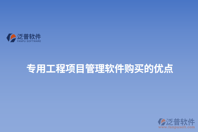 專用工程項(xiàng)目管理軟件購買的優(yōu)點(diǎn)