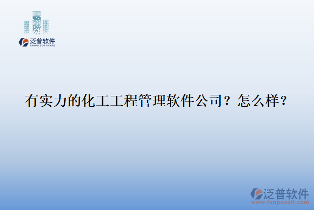 有實(shí)力的化工工程管理軟件公司？怎么樣？