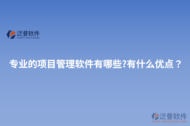 專業(yè)的項目管理軟件有哪些?有什么優(yōu)點？
