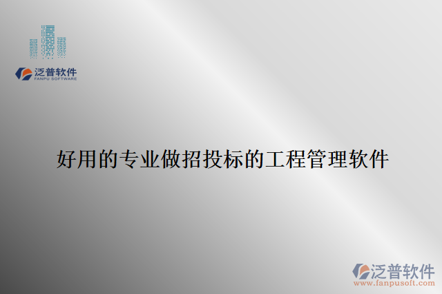 好用的專業(yè)做招投標的工程管理軟件