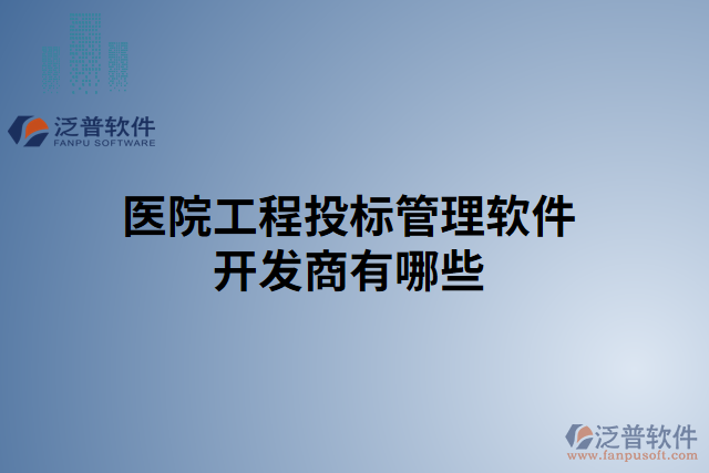 醫(yī)院工程投標管理軟件開發(fā)商有哪些
